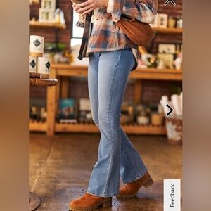 Naturals New Lucy Pull On Flare High Waist Jeans Light Wash Plus Size XXL